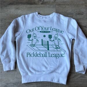 Out of Your League White Crew Neck Sweater